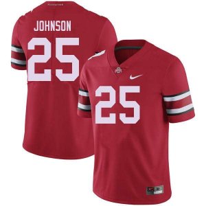 Men's Ohio State Buckeyes #25 Xavier Johnson Red Nike NCAA College Football Jersey Ventilation HDU8644PS